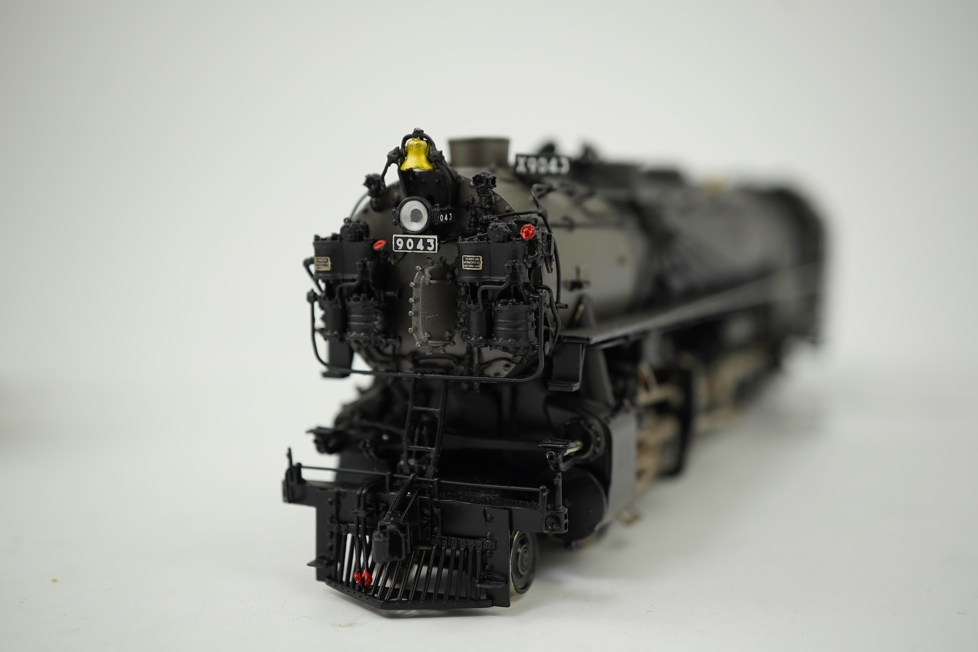 A boxed HO gauge Key Imports model of Union Pacific 9000 class, 9043, 4-12-2 tender locomotive, powered for two rail operation.